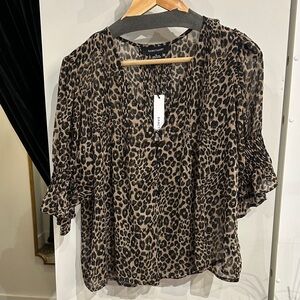 Sanctuary Women's Animal Print Blouse